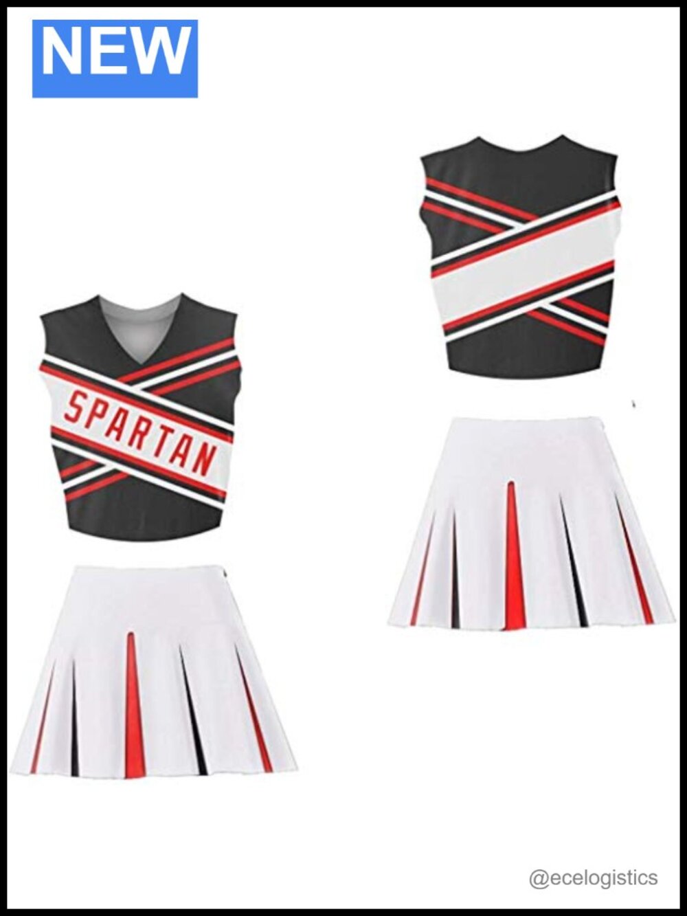 SNL East Lake High Cheerleader Costume Top Skirt Set